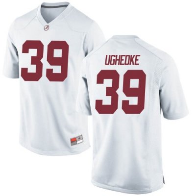 Youth Alabama Crimson Tide #39 Loren Ugheoke White Replica NCAA College Football Jersey 2403HPRC5